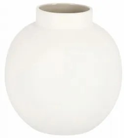 Vaza decorativa din ceramica, Lacquer Round S Alb, Ø22xH21,5 cm