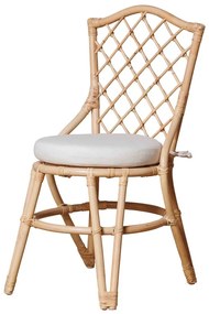 Scaun dining bej din rattan cu perna Origan