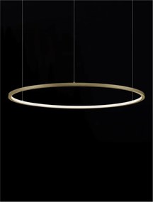 Lustra LED suspendata design modern circular TARQUIN D-80cm aurie
