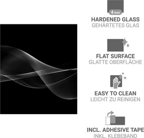 Protecție pentru peretele de la aragaz din sticlă temperată 70x60 cm Smoke – Wenko