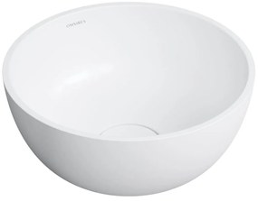 Omnires Shell M+ lavoar 35x35 cm rotund sub blat alb SHELL350UNBM
