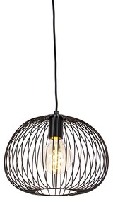 Lampă pandantiv de design neagră - Wire Dough