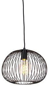 Lampă suspendată design negru - Aluat de sârmă