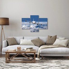 Tablou - Avion în nori (90x60 cm)