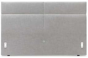 Pat dublu cu tăblie tapițat gri deschis cu somieră 160x200 cm Elyna - Bobochic Paris