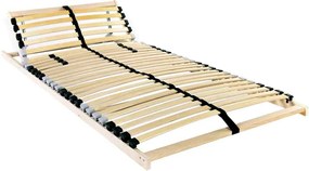 vidaXL Bază cu lamele Maro 100 x 190 cm Lemn de fag masiv