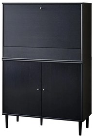 Dulap de vinuri negru în decor de frasin 89x136 cm Mistral - Hammel Furniture