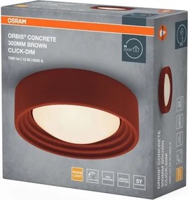 Osram - Plafonier LED cu reglaj al intensității ORBIS CONCRETE LED/13W/230V Ø30 cm maro/beton