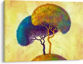 Tablou - Copaci în deal (70x50 cm)