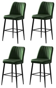 Set de scaune de bar Vento Green and Black, 4 buc., 4 buc