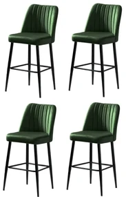 Set de scaune de bar Vento Green and Black, 4 buc., 4 buc