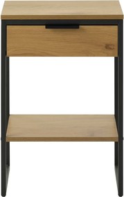 Măsuță auxiliară cu aspect de lemn de stejar 30x40 cm Cesura – Unique Furniture