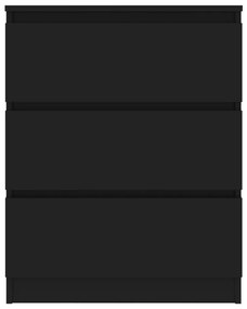 Servantă, negru, 60 x 33,5 x 76 cm, pal