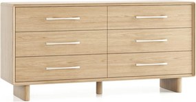 Comodă lemn masiv Cooper, 160 × 42,5 × 78 cm