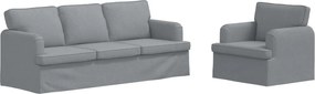 vidaXL Set de canapea 2 pcs Gri deschis 144 x 80 x 85 cm țesătură