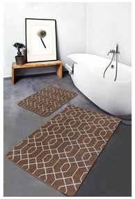 Covorașe de baie maro 2 buc. din catifea 60x100 cm – Mila Home