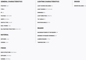 Aplica de perete cu reader LED WINDSOR negru, alb