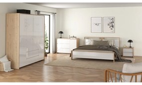 Noptieră albă-în culoare naturală Next – Tvilum