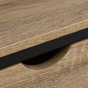 Bibliotecă neagră/ cu aspect de lemn de stejar 60x180 cm Urban – Casa Selección