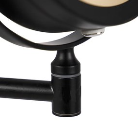 Oglinză de baie de design neagră, inclusiv LED reglabil IP44 - Vicino