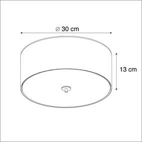 Plafoniera rustică bej 30 cm - Drum