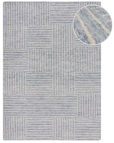 Covor albastru deschis țesut manual din lână 80x150 cm Memphis Wool – Flair Rugs
