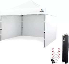 Cort de petrecere premium 3x3 m din aluminiu | Rezistență maximă - cu 3 pereți - Alb