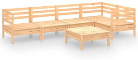 3082702 vidaXL Set mobilier de grădină, 6 piese, lemn masiv de pin