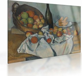 Tablou pe sticlă - Paul Cezanne, The Basket of Apples, reproducere (70x50 cm)