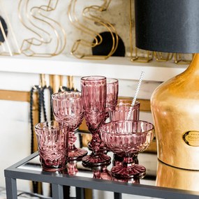 Set de pahare de apă, 6buc, 240 ml, roz, FREGATA TYPE 2