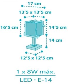 Dalber 63351N - Lampă LED pentru copii ROCKET 1xG4/4W/230V, multicoloră