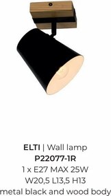 Aplica de perete cu spot directionabil ELTI