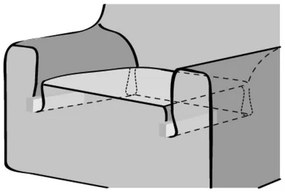 Husă extensibilă pentru fotoliu Denia albastru ,70 - 110 cm