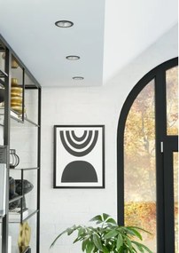 Eglo 902298 - Plafonieră LED YEBRA-Z RGBW, dimabilă, cu sticlă fumurie, LED/4,8W/230V IP44, negru