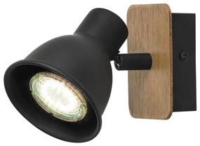 Aplica de perete design industrial metalica MAC negru 5902 RX