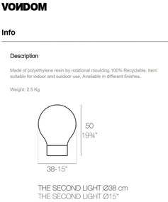 CORP DE ILUMINAT LED DECORATIV THE SECOND LIGHT 38cm