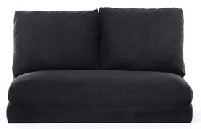 Canapea neagră extensibilă 120 cm Taida – Balcab Home