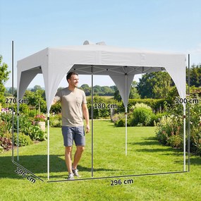 Outsunny Pavilion 3x3m Pliabil, Montaj Ușor cu Buton, UPF 50+ Protecție | Aosom Romania