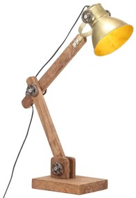vidaXL Lampă de birou industrială, alamă, 58x18x90 cm, E27, rotund