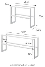 Pantofar alb telescopic din metal Line – YAMAZAKI