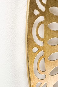 Decoratiune de perete din metal, Adhira Round Auriu Antichizat, Ø63 cm