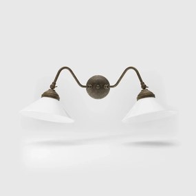 Aplica de perete din alama si sticla design vintage Sofia