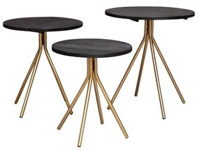 Set 3 masute laterale din lemn de mango, Supremes