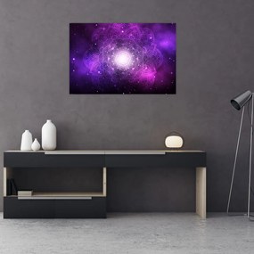 Tablou abstracției violete (90x60 cm)