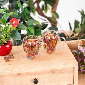 Pahare termo 4Home Flowers Hot&Cool 350 ml, 2 buc.