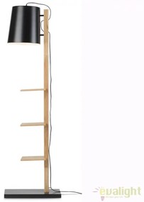Lampadar chic cu rafturi pentru carti, CAMBRIDGE negru CAMBRIDGE/F/B
