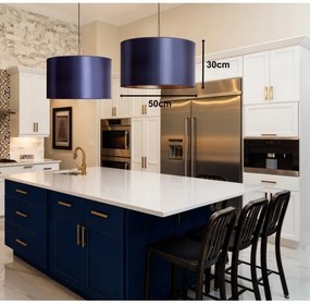 Duolla - Lustră pe cablu CANNES 1xE27/15W/230V d. 50 cm neagră/cupru