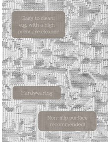 Covor pentru exterior și interior gri/fildeș 200x290 cm Duet Kona – NORTHRUGS