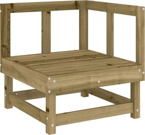 vidaXL Canapea de colț pentru grădină, lemn de pin impregnat