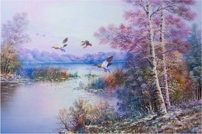 Tablou - Sosirea toamnei, pictură în ulei (90x60 cm)